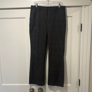 NWT Talbots Signature Flare Plaid Charcoal Dress Pants